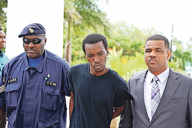 Marcello Harris, 21, outside court yesterday. Photo: Terrel W. Carey/Tribune Staff
