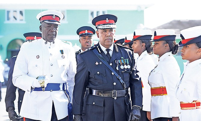 Former Commissioner of Police Ellison Greenslade at the handing over ceremony.