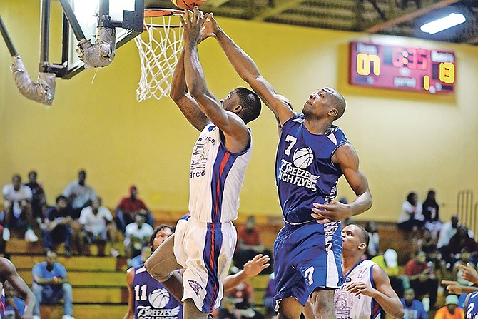 DOUBLE HEADER: The Breezes High Flyers are scheduled to play Elite Basketball Club in the men’s division II opener Friday night at the Kendal Isaacs Gymnasium. The men’s division one feature contest will showcase University of the Bahamas Mingoes against the Island Game Pros.
Photo: Shawn Hanna/Tribune Staff