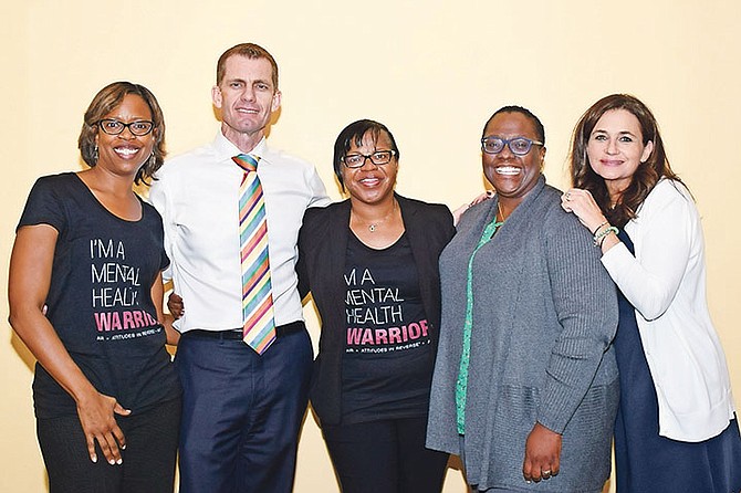 (l-r) Dr Lanee Rivers, Dr Graham Cates, Dr Annalease Richards, Dr Rashida Brown-Clarke, and Sarah Ward.