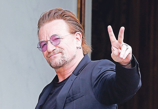 U2 singer Bono who, according to the Paradise Papers, used a company based in low-tax Malta to buy part of a shopping mall in Lithuania.
