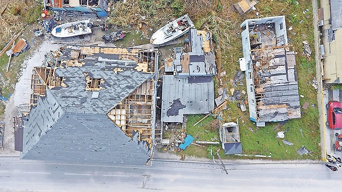 DAMAGE in Bimini after Hurricane Irma. Photo: Terrel W. Carey/Tribune Staff