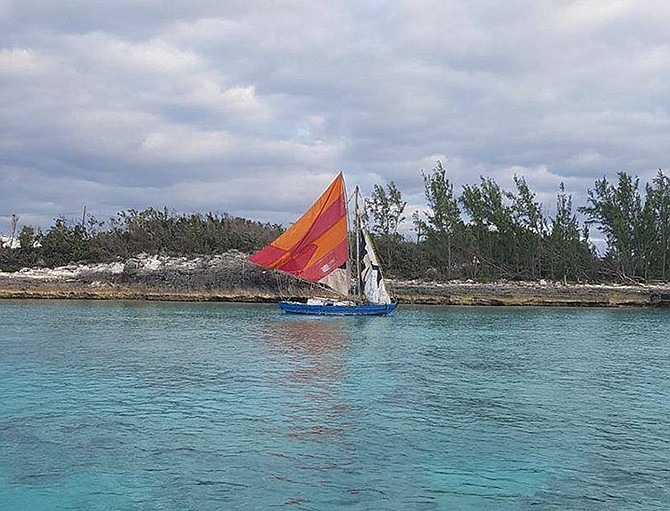 The sloop that landed near Clifton Pier earlier this month.