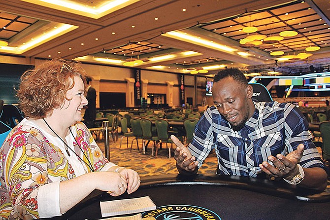 USAIN Bolt at the PokerStars tournament at Atlantis - where he revealed his biggest regret: not being faster. Photos: Griffpixx