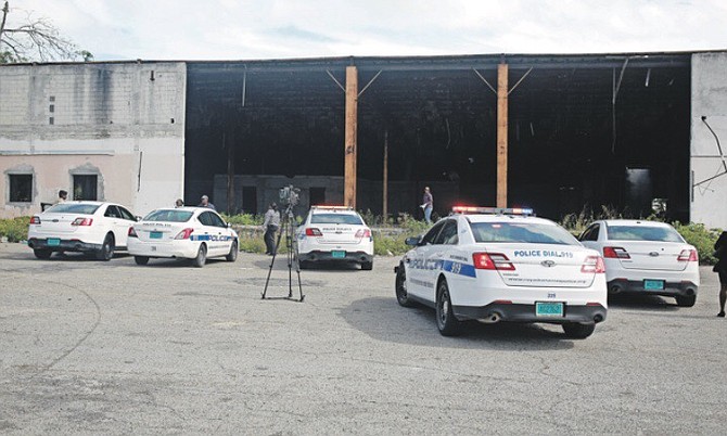 Police at the scene on Market Street.