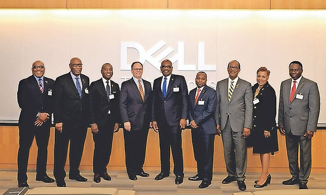 Prime Minister Dr Hubert Minnis and his delegation during their visit to Texas.