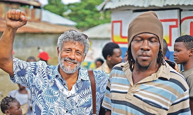 Fred Smith with Jean Rony Jean-Charles in Haiti.