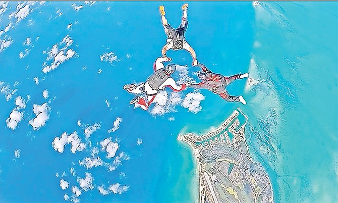 SKYDIVERS over Grand Bahama as part of a series of jumps taking place until February 12.