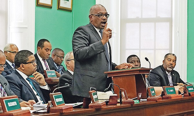 Prime Minister Dr Hubert Minnis in the House of Assembly on the day the Speaker threw insults and Miriam Emmanuel MP blundered - but he didn’t have anything to say on the day to condemn such behaviour. Photo: Terrel W. Carey/Tribune Staff

 