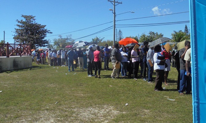 Hundreds attended the “Labour on the Blocks” job fair in Grand Bahama.