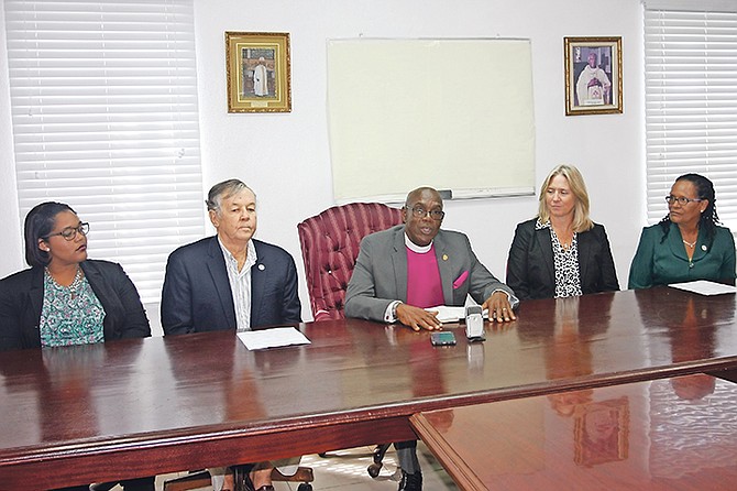 From left, Anna Martin, vice chair of GGYA’s management council; John Bethell Jr, chairman of the GGYA’s board of trustees; Archdeacon James Palacious, new chairman of GGYA’s management council; Rosamund Roberts, secretary to the GGYA’s board of trustees and Denise Mortimer, national executive director. Photo: Precision Media

 