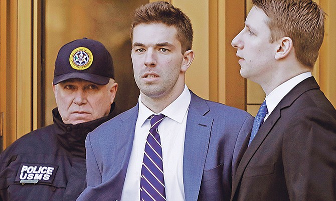 Billy McFarland, the promoter of the failed Fyre Festival in the Bahamas, leaves federal court after pleading guilty to wire fraud charges, Tuesday, March 6, 2018.
