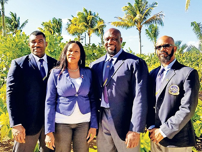 BBFF executive officers pictured above from left are Kenny Green, vice president; Lillian Moncur, General Secretary; Joel Stubbs, president and Wellington 'Cat' Sears, first vice president.