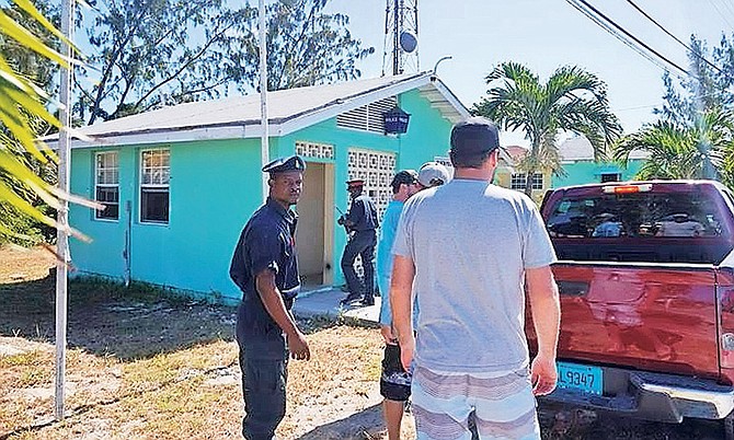 Fishermen were taken to Exuma for questioning after a 70-foot sport fishing yacht was stopped and had its fishing equipment confiscated while attempting to fish in The Exuma Cays Land and Sea Park. 
Photo: Bahamas National Trust Facebook page
 