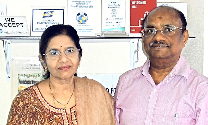 Dr M R Kavala and his wife, Nalini, are holding their final senior citizens’ luncheon in Grand Bahama on April 26.