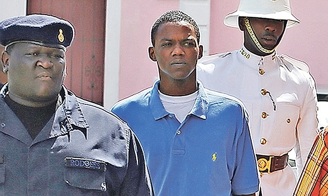 Tiano D’Haiti at a previous court appearance. Photo: Terrel W. Carey/Tribune Staff