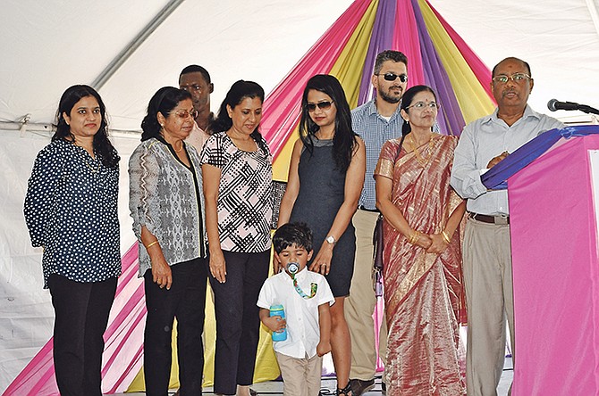 DR Mallikharjuna Rao Kavala and his family at the luncheon. Photo: Vandyke Hepburn