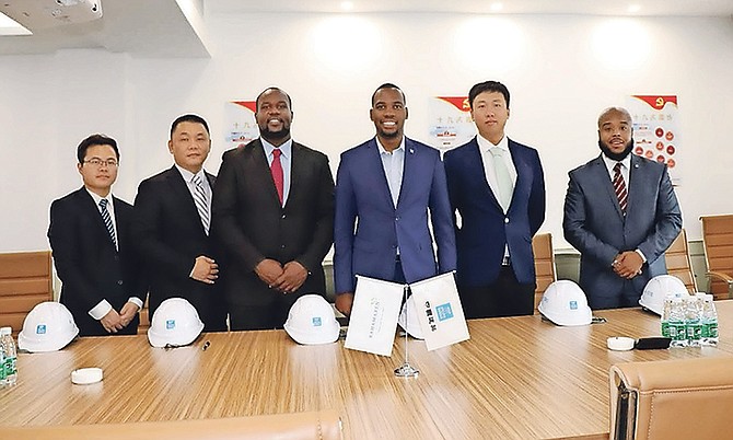 Pictured last week, from left: marketing manager at CCM Jin Ge; Bahamaren VP of China affairs Zhao Lei; international manager at CCM Michael B Wei; managing director at Bahamaren Latrae Rahming; chief technology officer at Bahamaren Shakeem Lightfoot and chief operating officer at Bahamaren Thomas Barnett.

