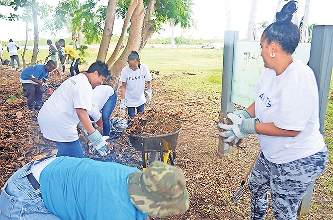 Volunteers helping to clear up at Blake Road.