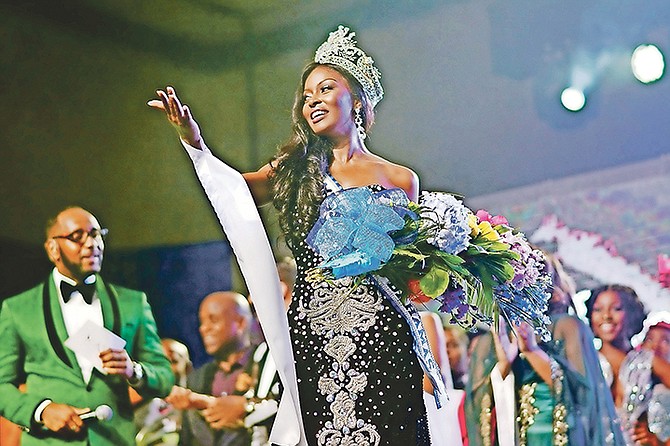 Miss World Bahamas Brinique Gibson at Atlantis Imperial Ballroom. Photo: Shawn Hanna/Tribune Staff