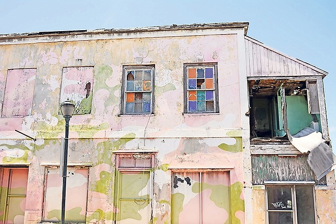 Abandoned buildings at the eastern end of Bay Street. Photo: Shawn Hanna/Tribune Staff