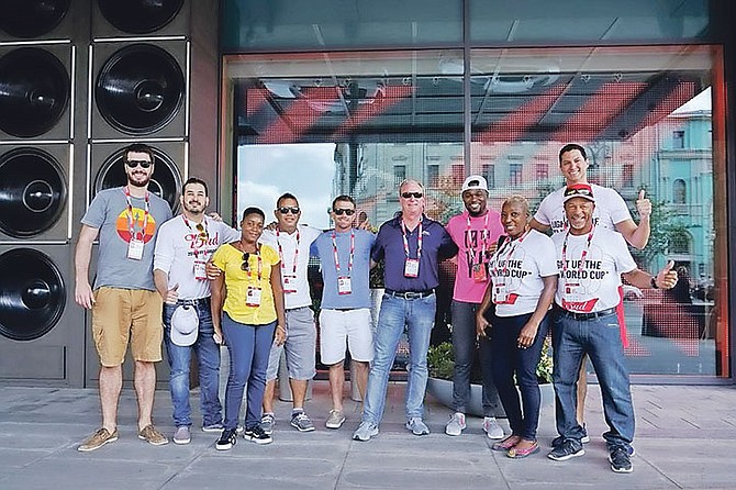 THE TRIP OF A LIFETIME: The Budweiser Caribbean Group at the 2018 FIFA World Cup soccer tournament in Russia. 