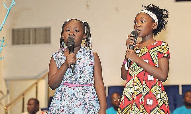 Youngsters singing at the start of this year's Urban Renewal summer camp.
Photo: Letisha Henderson