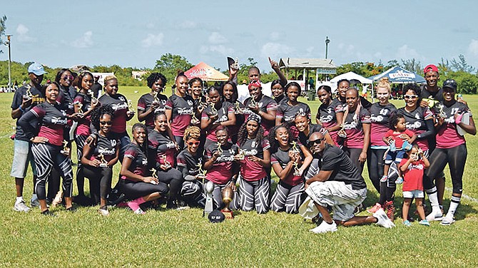 PARADISE GAME WILDCATS – 2018 Bahamas Flag Football League women’s champions.