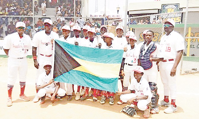 MAKING HISTORY: Freedom Farm Baseball League claimed the bronze with a 6-1 win over Aruba at the Caribbean Regional Qualifier for the Little League World Series in Sabana Grande, Puerto Rico