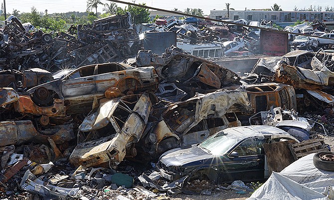 Strachan's Auto on Soldier Road pictured on Monday after Sunday night's fire.