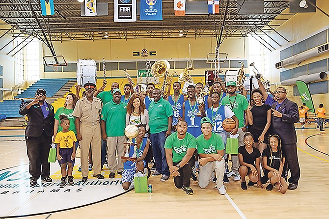 SPRITE Basketball Tournament champions with CBC and RBPF representatives.