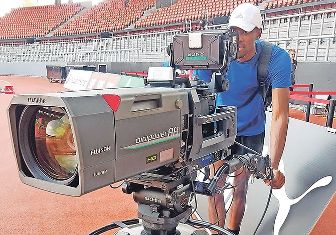 QUARTER-miler Steven Gardiner enjoys some time behind the camera as he gets ready to compete in the International Amateur Athletic Federation’s Diamond League Final today at the Letzigrund Stadium in Zurich. 
