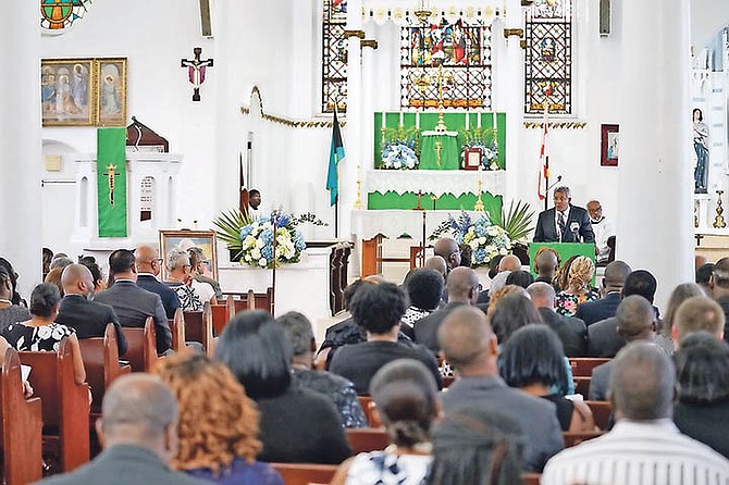 A memorial service held for the late Chief Justice Stephen Isaacs at St Matthews Church last night. Photo: Terrel W Carey/Tribune Staff