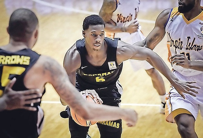 Travis Munnings in action for The Bahamas.