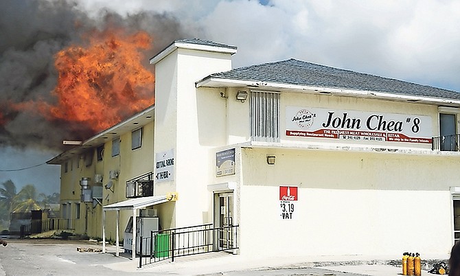 The fire at John Chea #8 on Carmichael Road. Photo: Terrel W Carey Sr/Tribune Staff