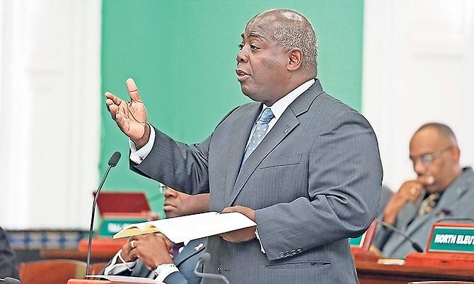 Leader of the Opposition Philip 'Brave' Davis in Parliament yesterday. Photo: Terrel W Carey Sr/Tribune Staff