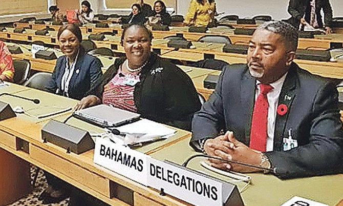 Some of the Bahamas delegation at CEDAW in Geneva.