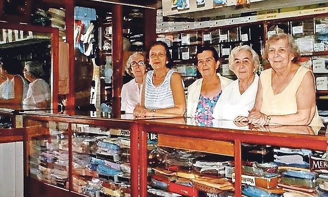 FROM LEFT: Freda, Virginia, Mary, Nezera and Lulu Baker, taken in 1993.