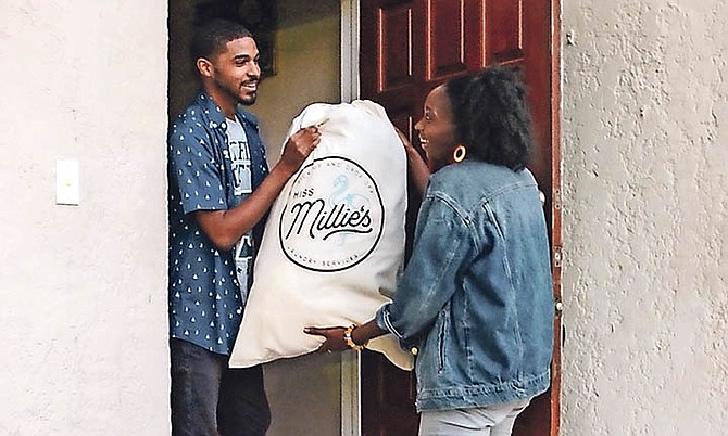 Miss Millie’s offers pick-up and drop-off laundry services.