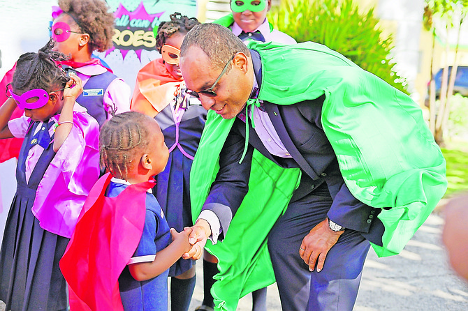 ENVIRONMENT Minister Romauld Ferreira at Gambier Primary School.