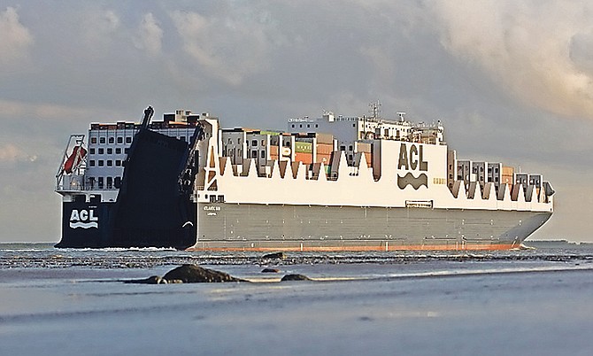 The Atlantic Sun which came in from Freeport behind schedule.