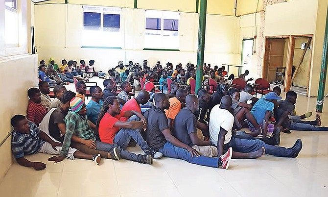 The Royal Bahamas Defence Force apprehended 101 Haitian migrants last Saturday including 84 males, 16 females and one child.

Photo: Shawn Hanna/Tribune Staff