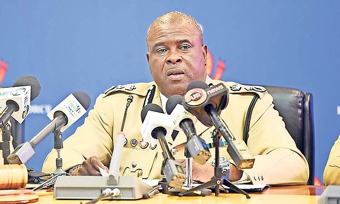 Commissioner of Police Anthony Ferguson at Tuesday's press conference. Photo: Shawn Hanna/Tribune staff