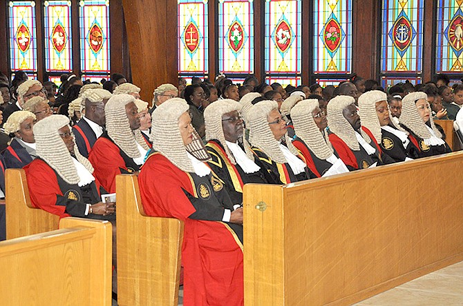 The church service at the Pro-Cathedral at Christ the King Church on Friday. Photo: Vandyke Hepburn