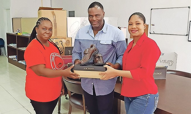 PICTURED (l-r) are Jannifer Thurston, SACAA vice president, Eugene Thurston, manager at the Bahamas Diabetic Association and Cherelle Cartwright, president of SACAA.
