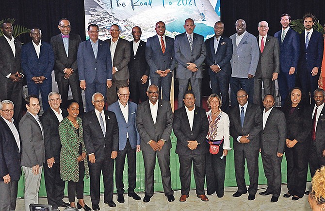 PRIME Minister Dr Hubert Minnis and members of his Cabinet attended an information meeting in Grand Bahama last night.