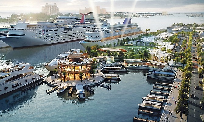 How the new waterfront could look, according to Global Ports Holding’s plans.