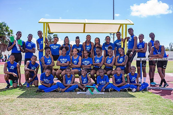 ON TRACK: Members of the Wolfpack track and field club.