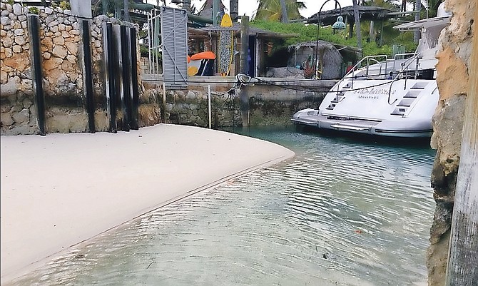 The yacht at Peter Nygard's Lyford Cay home.