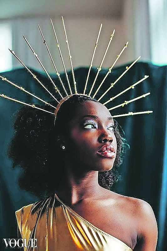 Bahamian model LaGrea Higgs who was chosen by Vogue's Italian edition for a special photo shoot. Photo: Jenn Terrell